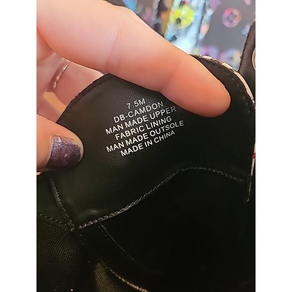 D’amelio Womens 7.5 Black Platform Graffiti Booties Punk - Picture 11 of 11